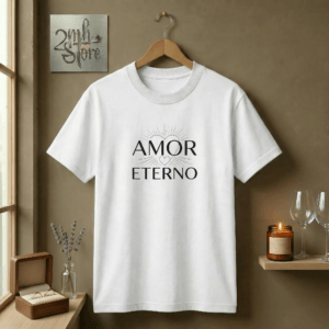 Camiseta Cristã Amor Eterno | Estampa Minimalista