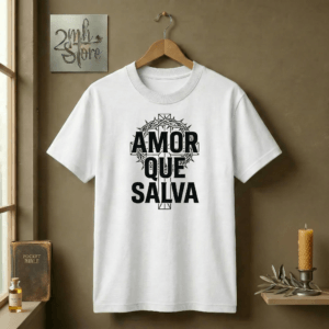Camiseta Amor que Salva | Estampa com Cruz