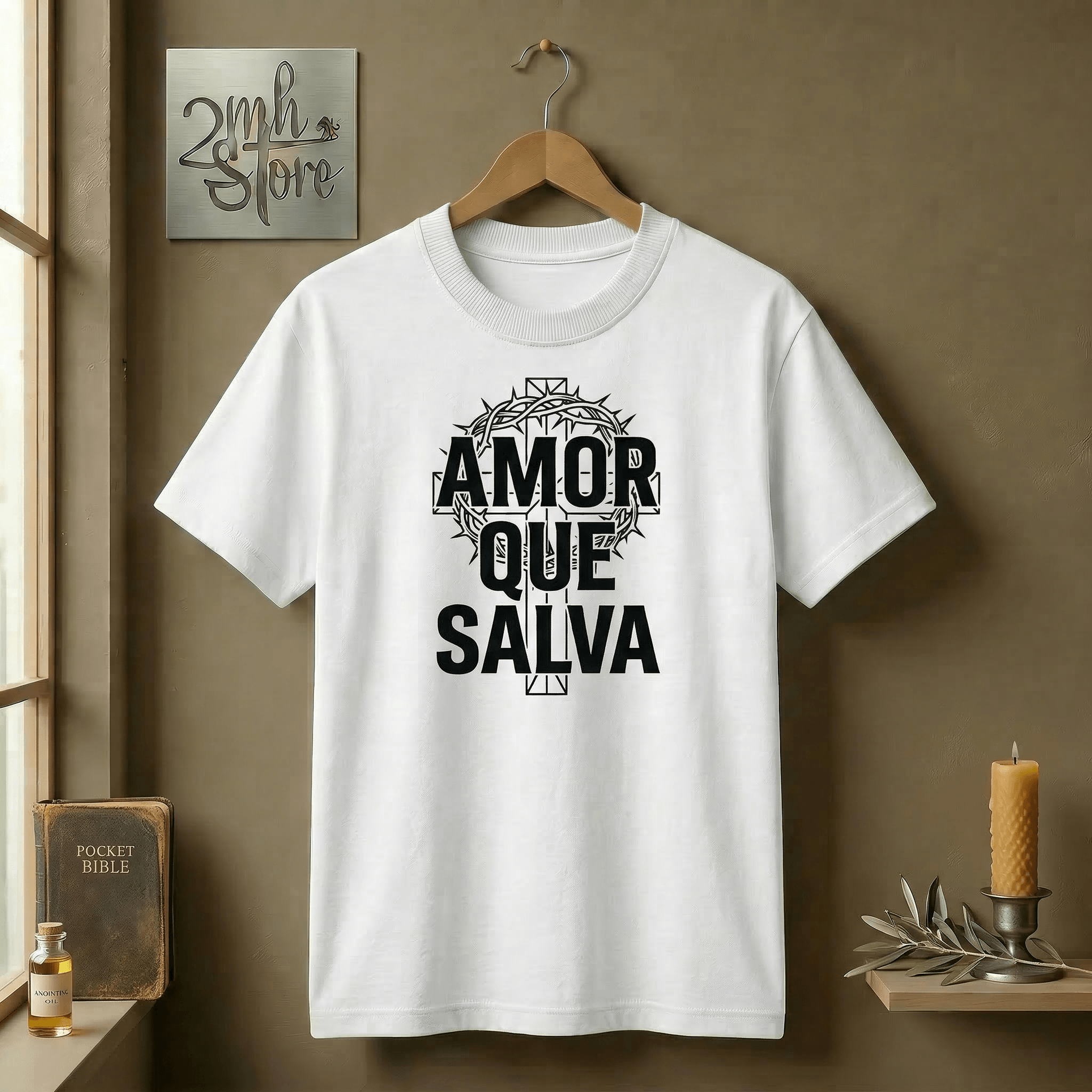 Camiseta Amor que Salva | Estampa com Cruz