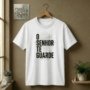 Camiseta Cristã O Senhor Te Guarde | Estampa com Cruz